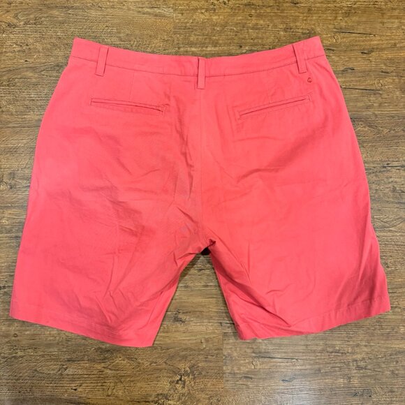 Criquet Coral Pink Casual Preppy Golf Tennis Chino Shorts Bermudas Men's 38x9 - Picture 2 of 7